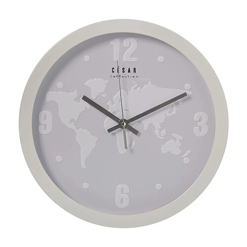 Horloge Murale Alexandra House Living Blanc Acrylique Plastique Mappemonde 30 x 4 x 30 cm