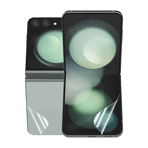 NIS Kit de film hydrogel à couverture complète avant et arrière Phonecare compatible avec Samsung Galaxy Z Flip6 - Transparent