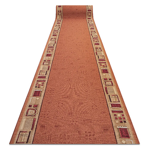 RUGSX TAPIS DE COULOIR ANTIDÉRAPANT JENA roux 100cm 100x690 cm