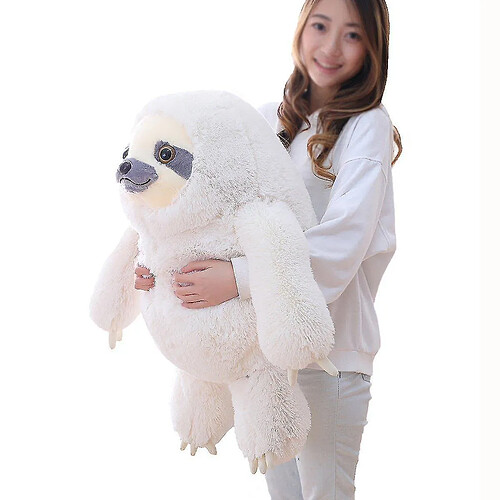 Universal Peluche moelleuse géante Jouet animal paresseux Cadeau enfant Poupée bébé Jouet souple Oreiller animal (ivoire, 27,5