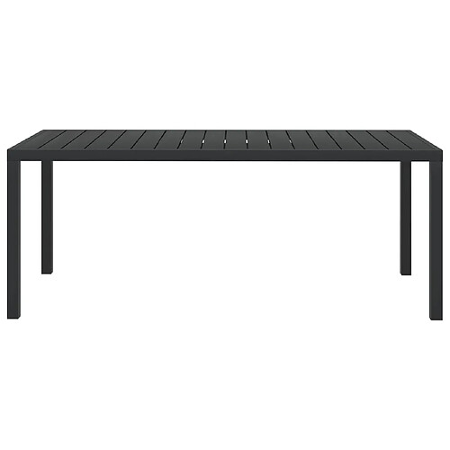 Maison Chic Table de jardin | Table d'extérieur Noir 185 x 90 x 74 cm Aluminium et WPC -GKD28696