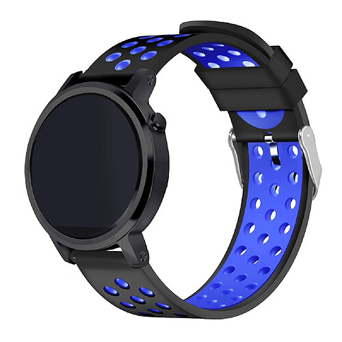 Bracelet en silicone à deux tons noir/bleu pour votre Xiaomi Huami Amazfit Stratos 2/2s