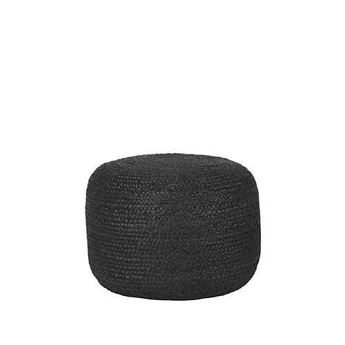 LABEL51 Pouf Jute 50x35 cm Noir