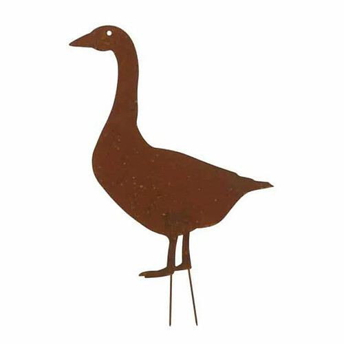 Paris Prix Décoration de Jardin Canard 60cm Marron Rouille