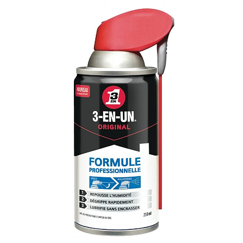 Lubrifiant WD40 3 EN 1 double spray - 250ml