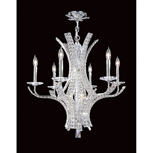 Lumière Chandelier sans abats jours Eclipse Chrome 6 ampoules 66cm