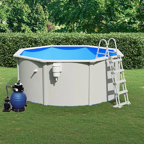 vidaXL Piscine avec pompe filtrante à sable et échelle 300x120 cm