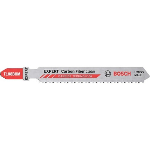 Bosch Lames de scies sauteuses bimétal pour fibre de carbonne ou de verre T108BHM Expert carte de 3 lames