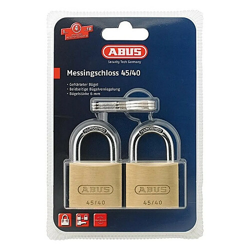 Abus Cadenas Twins SB laiton Zyl.