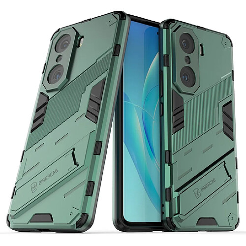 Coque en TPU anti-rayures, antichoc avec béquille vert pour votre Honor 60 Pro