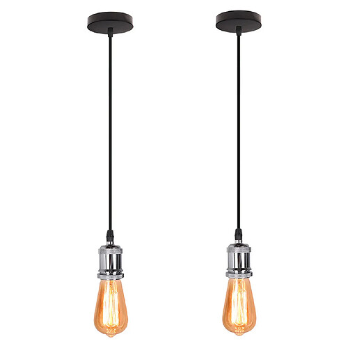 Stoex Lot de 2 Suspension Douille de lampe E27, Lustre luminaire plafond Lampe Accessoires Pendentif Support de Lampe plafonnier Antique Edison