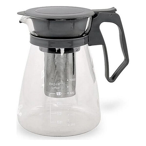 Totalcadeau Carafe théière avec filtre intégré Capacité - 1100 ml pas cher