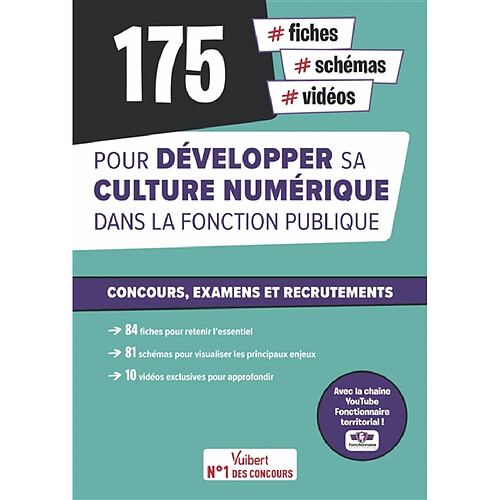 175 fiches, schémas, vidéos pour développer sa culture numérique dans la fonction publique : concours, examens et recrutements · Occasion