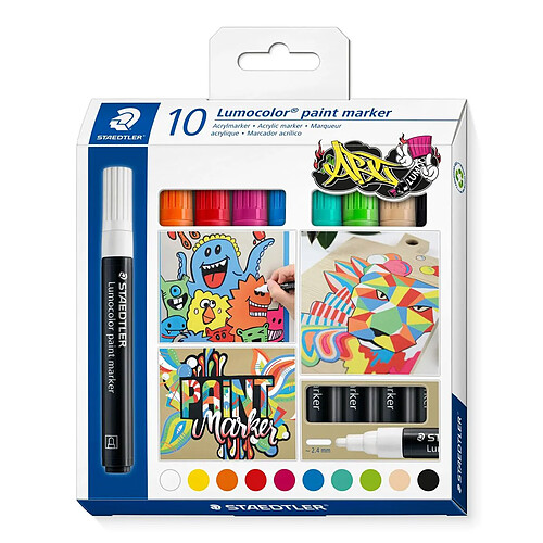 Ensemble de Marqueurs Staedtler Lumocolor 349 10 Pièces Multicouleur 2,4 mm