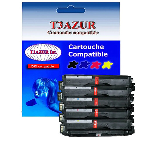 Lot de 5 Toners Laser compatibles pour Samsung Xpress 1860FW, C1810W (CLT-Y504S) - T3AZUR