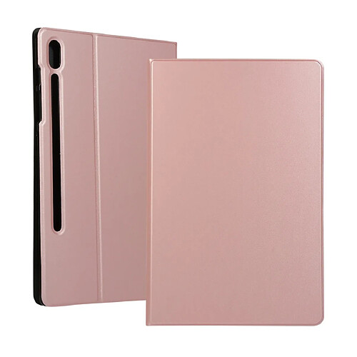 Wewoo Housse en cuir à rabat horizontal Voltage Elastic Texture pour Galaxy Tab S6 T860avec support or rose