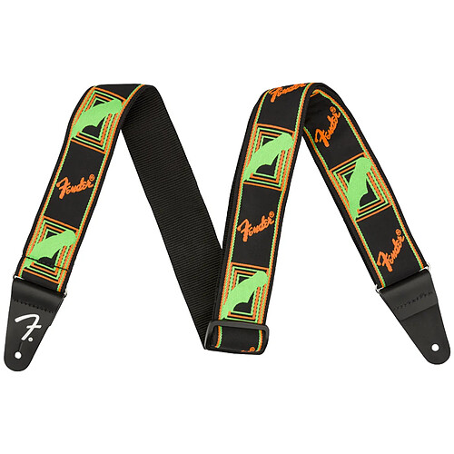 Neon Monogrammed Strap Green/Orange Fender