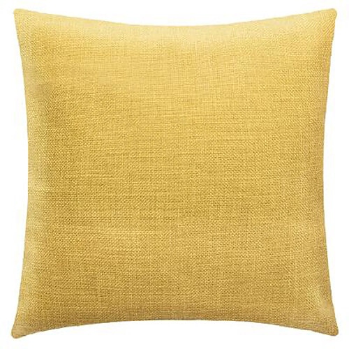 Pegane Lot de 4 coussins en polyester coloris ocre - L. 40 x l. 40 cm