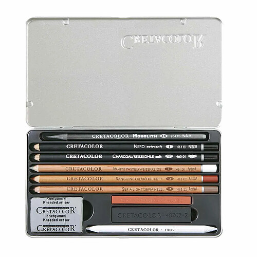 Raphael Coffret Beaux Arts pour dessin au graphite pour Esquisse 10 pièces Artino