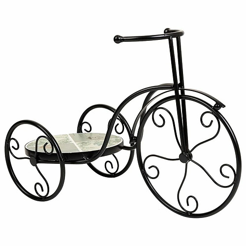 Sous-pot Alexandra House Living Noir Fer Carrelage Bicyclette 23 x 36 x 53 cm