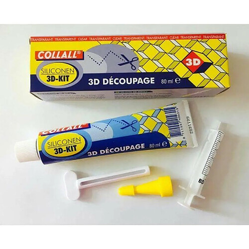 Graines Creatives Colle silicone et accessoires pour technique 3D - 80 ml