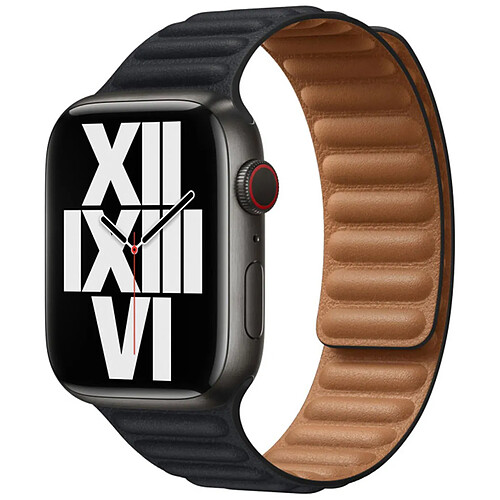 Leather Link pour l'Apple Watch Series 1-9 / SE - 38/40/41 mm / Series 10 - 42 mm - Taille S/M - Midnight