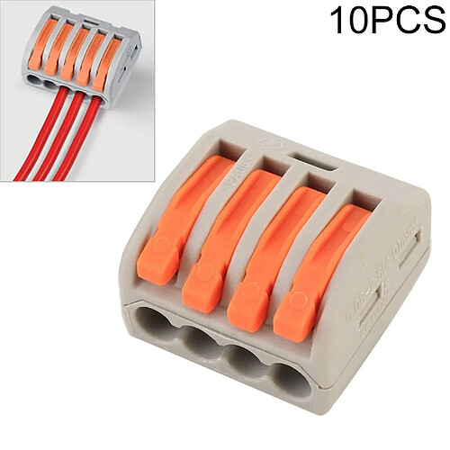 Wewoo 10 PCS 4 ports série PCT Connecteur de câblage architectural Lampe LED Conducteur Distributeur Boîte de jonction Joint de fil