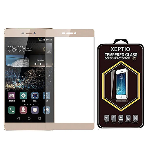 Xeptio Huawei P10 LITE : Protection d'écran FULL Cover en verre trempé - Tempered glass Screen protector doré