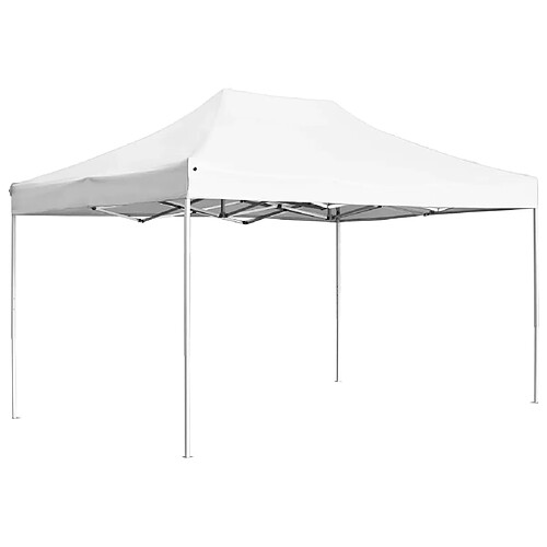 vidaXL Tente de réception pliable Aluminium 4,5x3 m Blanc