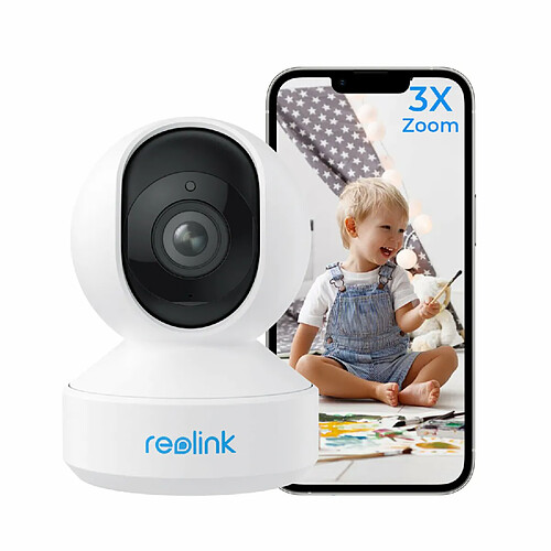 Reolink 5MP PTZ Caméra Surveillance 2,4/5GHz WiFi Interieur, Zoom 3X, Audio Bidirectionnel pour Bébé et Animal, Détection de Mouvement & Alertes, Vision Nocturne