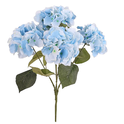 Fleur Artificielle Fleur D'hydrangea Bouquet De Soie Décoration Maison Décoration Lumière Bleu