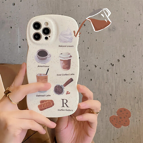 GUPBOO Étui pour iPhone12Pro étui pour téléphone portable japonais et coréen au lait de café au vent pour femmes