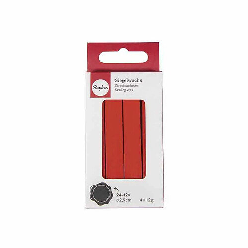 Rayher Cire à cacheter rouge classique 12 g