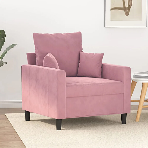 vidaXL Fauteuil Rose 60 cm Velours