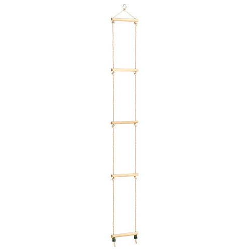 vidaXL Échelle de corde pour enfants Bois massif et PE 30x168 cm