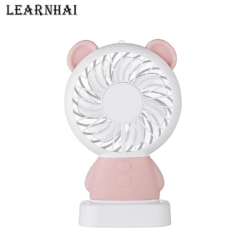 Universal Ventilateur USB rechargeable portable 2 vitesses mini ventilateur de refroidissement, sept couleurs de lumière LED pour la maison et l'extérieur | Ventilateur (rose)