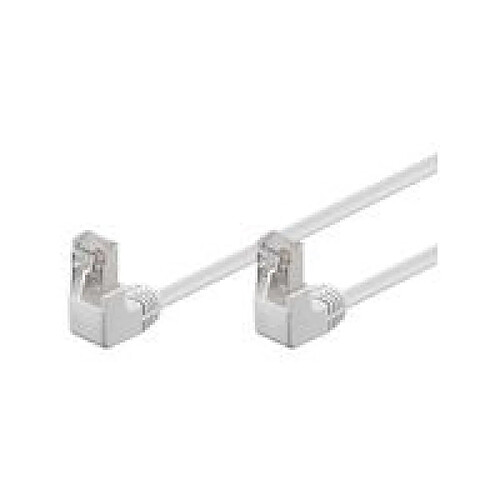 Disney U/UTP CAT5e 1M White PVC Unshielded Network Cable, 90° Angled, PVC, 4x2xAWG 26 CCA, 1 Meter