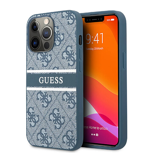 Guess Maroquinerie Guess GUHCP13L4GDBL Coque de protection pour iPhone 13 Pro / 13 6,1' 4G Stripe Bleu