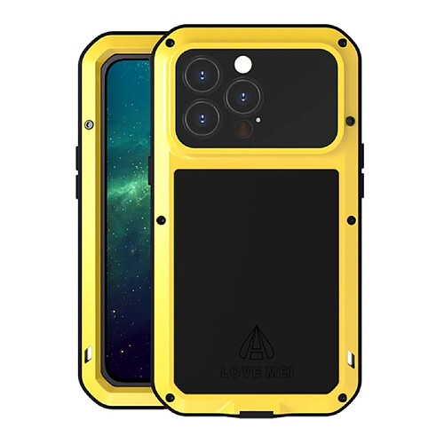 Coque en silicone, antichoc, anti-chute, anti-poussière jaune pour votre Apple iPhone 13 Pro 6.1 pouces