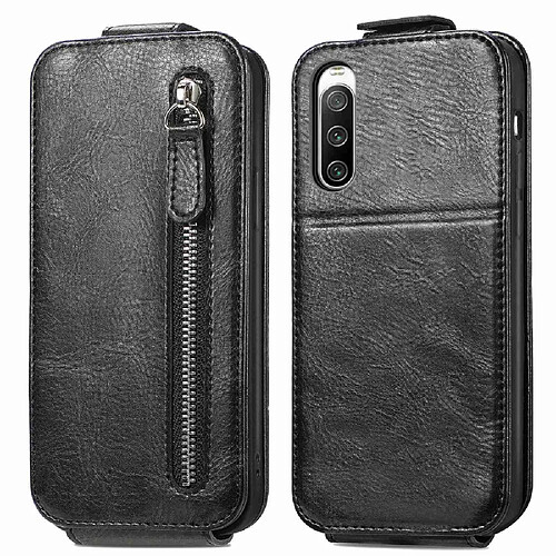 Etui en PU fermoir magnétique avec support pour votre Sony Xperia 10 IV 5G - noir