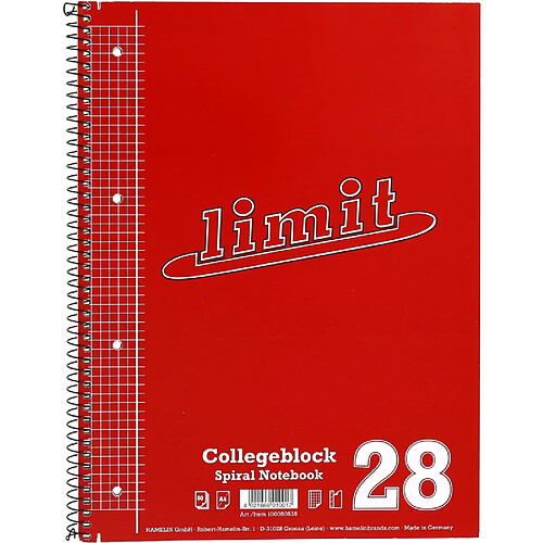 Collegeblock limit, A4, quadrillé, 80 pages ()