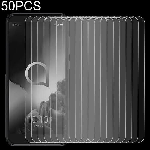 Wewoo Protection 50 PCS Pour Alcatel 1S 2019 2.5D Film de verre trempé non plein écran