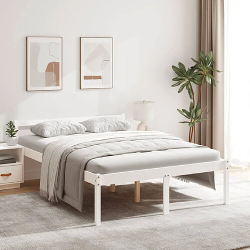 vidaXL Lit pour personne âgée sans matelas 120x200 cm bois pin massif