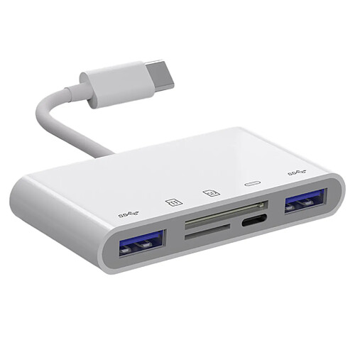 USB C Hub 5-Port Type C Hub Adaptateur, USB C Adaptateur avec USB 3.0 Ports, multi USB Hub Splitter, pour Air et Plus USB C Appareils