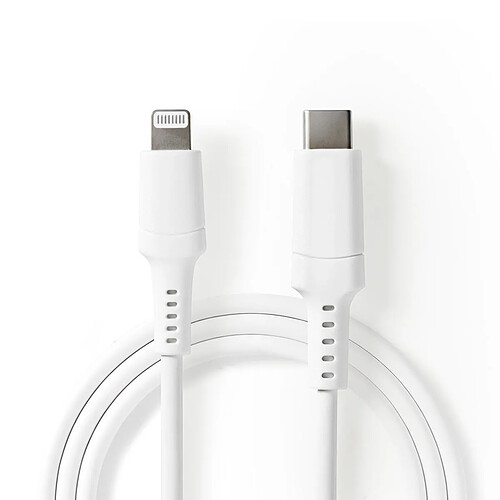 NEDIS Câble Lightning Apple Mâle à 8 Broches Lightning Apple vers USB-C™ 2,0 m Blanc