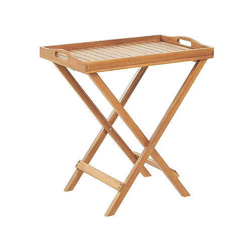 Beliani Table de jardin en bois clair JAVA