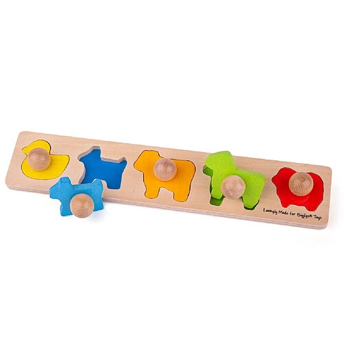 Bigjigs Toys Planche d'association d'animaux en bois