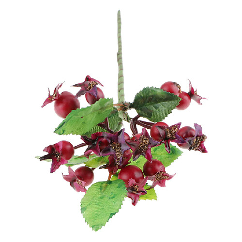 plante plastique artificielle fleur fruit baies branche bouquet floral rouge