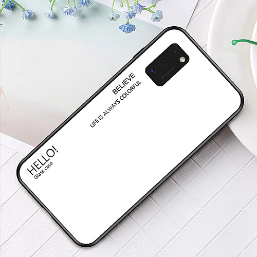 Coque en TPU combo de dégradé de couleurs blanc pour votre Samsung Galaxy A41