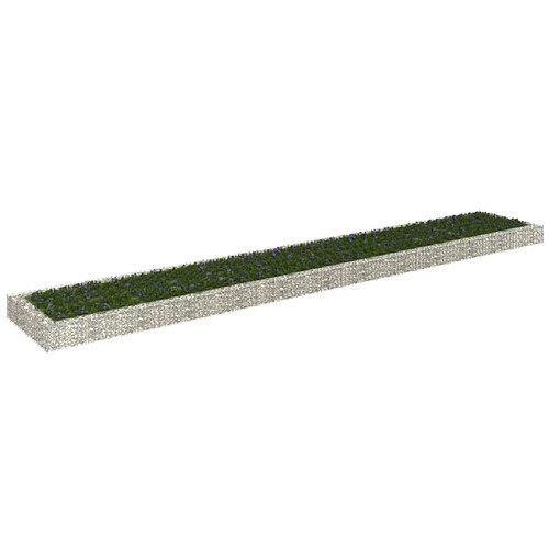 vidaXL Lit surélevé à gabion Acier galvanisé 600x100x20 cm